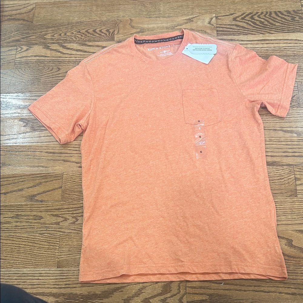 Sun + Stone Vibrant Orange Short Sleeve Tee